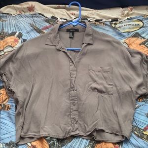 Forever 21 Gray Dolman Sleeve Shirt